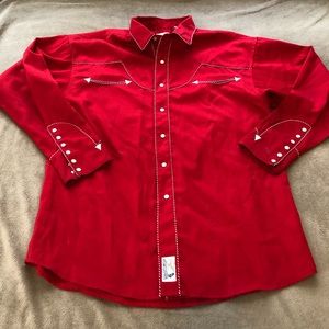 Red western style shirt